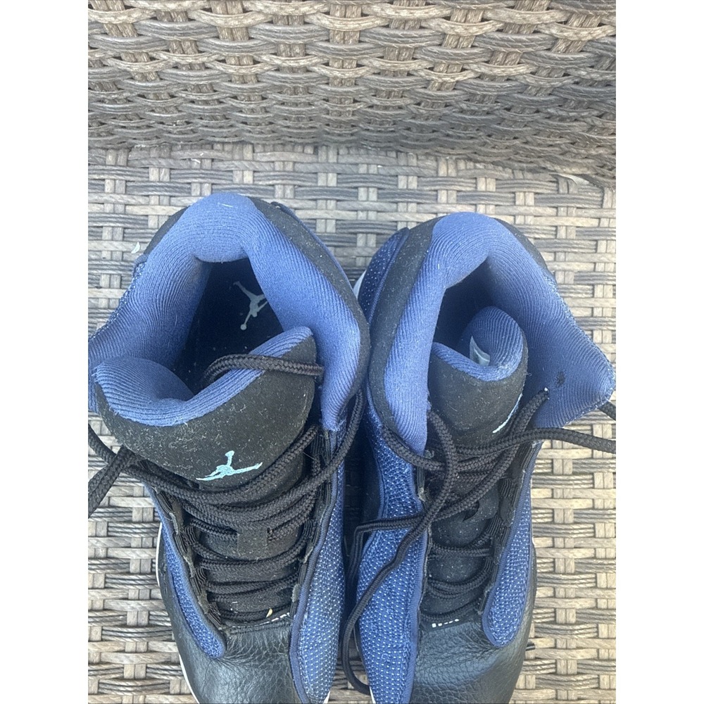 Jordan Air Jordan 13 Kids US 6Y Black/Blue/White Mid Top Leather 884129-400 - Picture 5 of 6